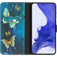 imoshion Design Softcase Bookcase Samsung Galaxy S23 Plus- Blue Butterfly