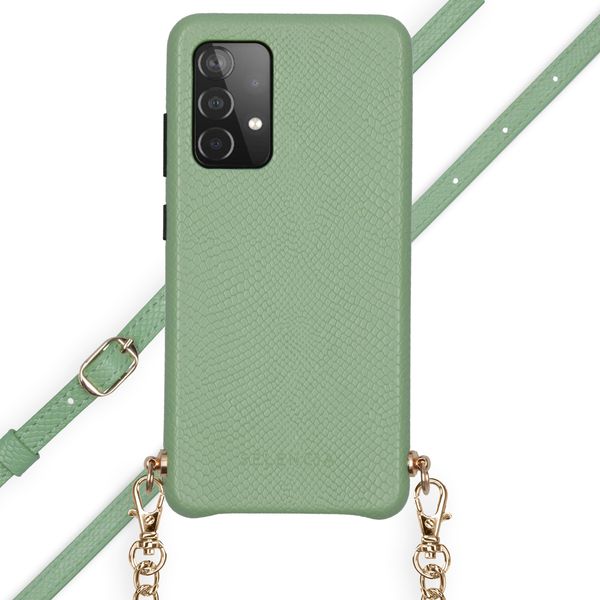 Selencia Slang Hoesje met koord Samsung Galaxy A52(s) (5G/4G) - Groen