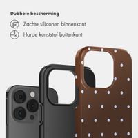 Selencia Vivid Backcover Apple iPhone 14 Pro - Happy Dots Chocolate