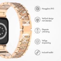 Selencia Sparkle schakelband Apple Watch Series 1 t/m 9 / SE (38/40/41 mm) | Series 10 / 11 (42 mm) - Rosé Goud