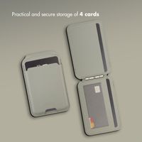 Accezz Leather Wallet with Stand - Compatible with MagSafe and Qi2 - Light Grey