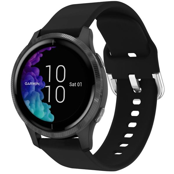 imoshion Siliconen bandje Garmin Venu / Vivoactive 3 / Forerunner 245 - Zwart