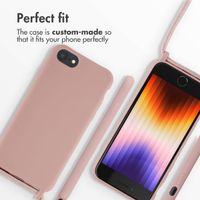 imoshion Siliconen hoesje met koord Apple iPhone SE (2022 / 2020) / 8 / 7 - Sand Pink