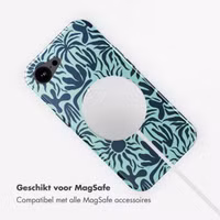 Selencia Vivid Backcover met MagSafe Apple iPhone 16e - Tropical Vibes Light Blue