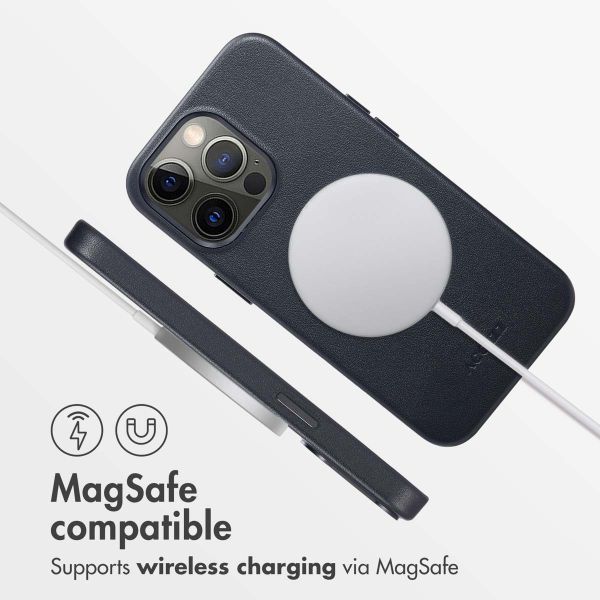 Accezz Leather Back Cover with MagSafe Apple iPhone 13 Pro - Onyx Black
