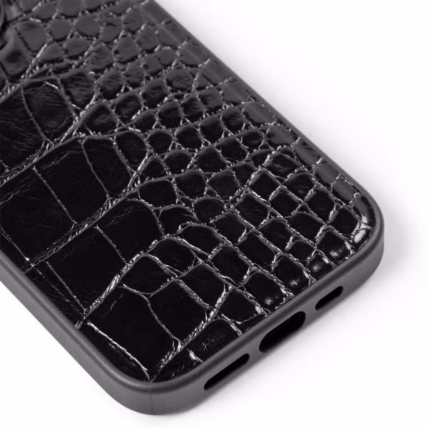 iDeal of Sweden Vegan Leather Backcover Apple iPhone 15 Pro - Black Croco