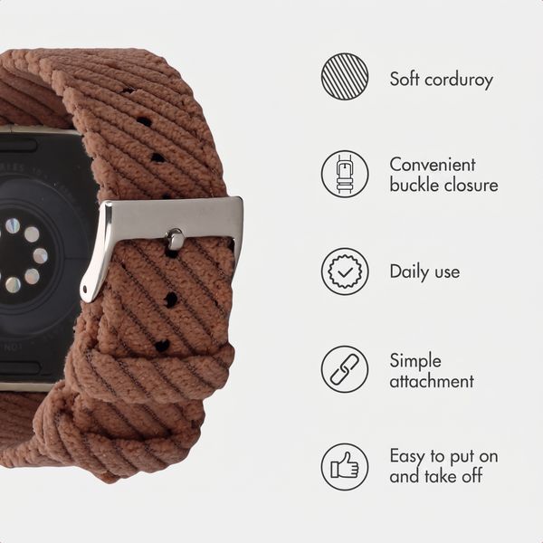imoshion Corduroy strap Apple Watch | 44/45/46/49 mm - Brown