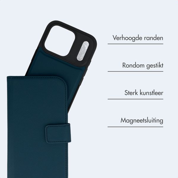 imoshion Uitneembare 2-in-1 Luxe Bookcase Apple iPhone 17 Pro - Blauw