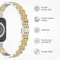 Selencia Slim Steel Jubilee Inspired Link Band Apple Watch | 38/40/41/42 mm - Silver & Gold