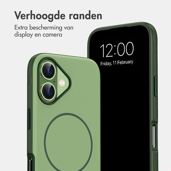imoshion Color Backcover met Thin MagSafe Ring Apple iPhone 16 - Donkergroen