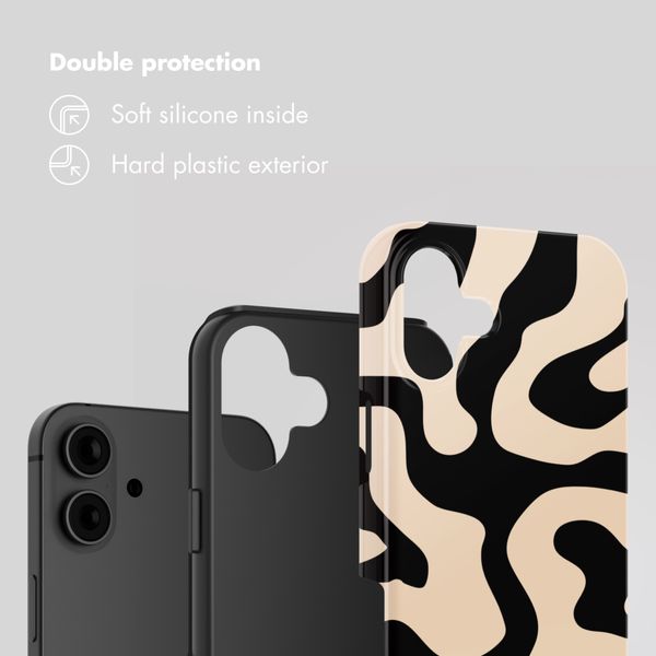 Selencia Vivid Back Cover Apple iPhone 16 - Art Wave Black