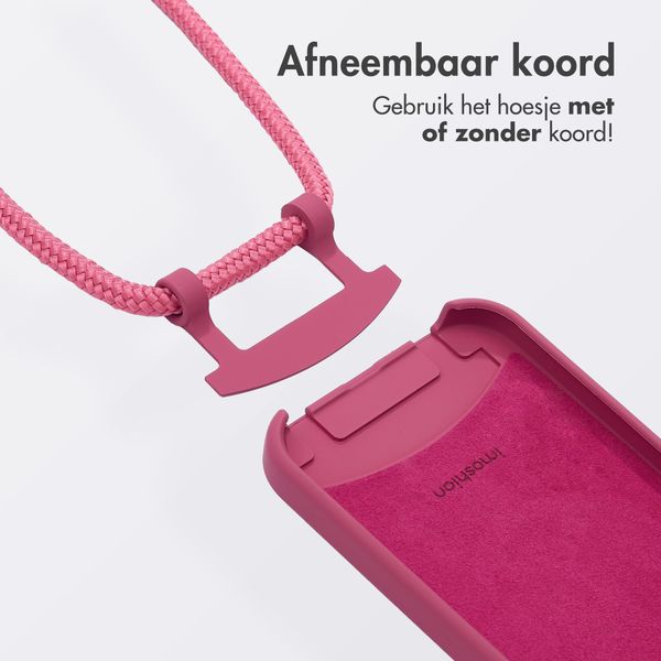 imoshion Color Backcover met afneembaar koord MagSafe iPhone 15 - Raspberry