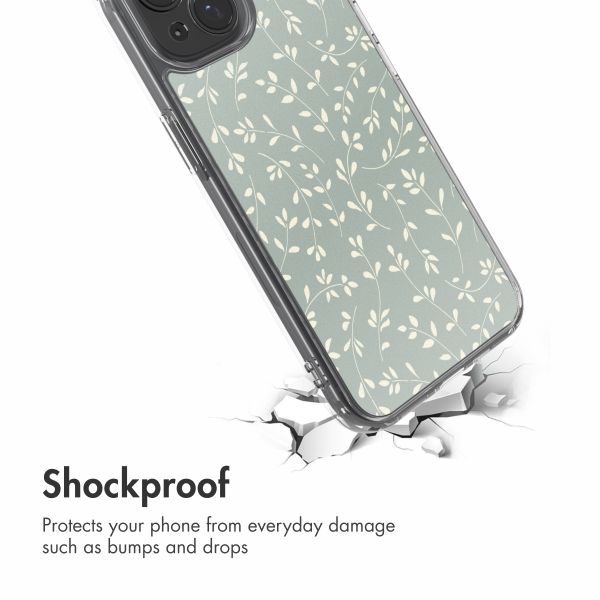 imoshion Design hoesje Apple iPhone 15 - Smoke Green Flowers