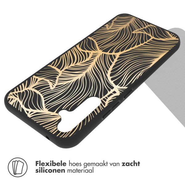 imoshion Design hoesje Samsung Galaxy A34 (5G) - Bladeren / Zwart