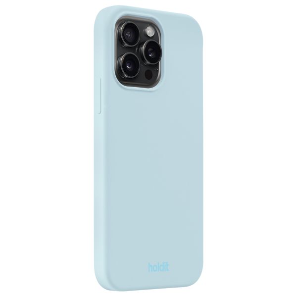 Holdit Silicone Case iPhone 15 Pro Max - Mineral Blue