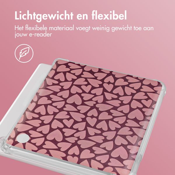 imoshion Design Clear Backcover Kobo Libra Colour - Hearty Blush