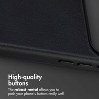 Accezz Leather Back Cover with MagSafe Apple iPhone 17 Pro - Onyx Black