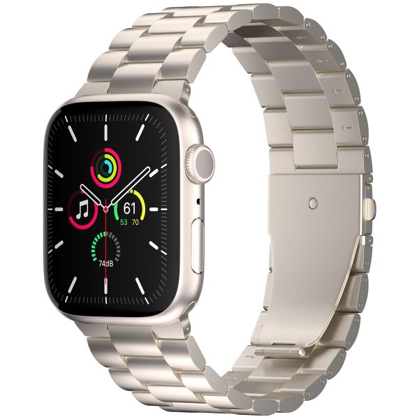 imoshion Stalen bandje Apple Watch Series 1 t/m 9 / SE (38/40/41 mm) | Series 10 (42 mm) - Sterrenlicht