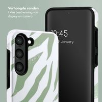 Selencia Vivid Backcover Samsung Galaxy S23 - Colorful Zebra Sage Green