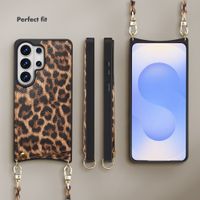 Selencia Nova Phone Case with Cord and Card Holder Samsung Galaxy S26 Ultra - Leopard