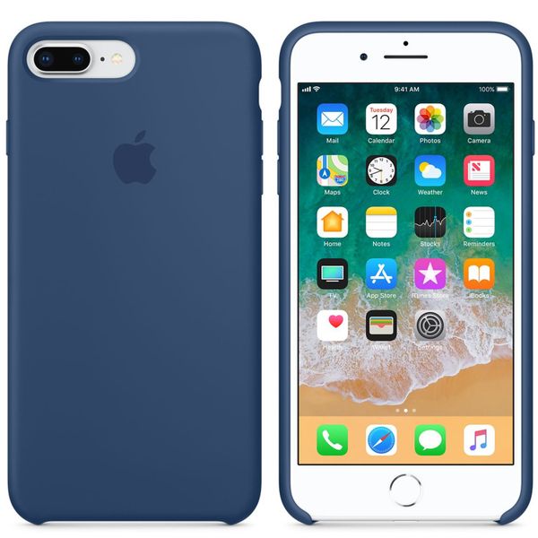 Apple Silicone Backcover iPhone 8 Plus / 7 Plus - Blue Cobalt