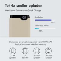 imoshion Powerbank 20.000 mAh - Quick Charge en Power Delivery - Sandstone