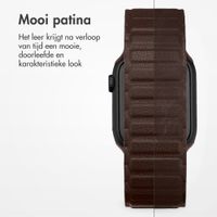 Accezz Magnetisch echt lederen bandje Apple Watch | 44/45/46/49 mm - Chocolate Brown