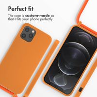 imoshion Silicone Case with Strap Apple iPhone 12 (Pro) - Orange