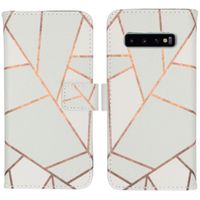 imoshion Design Softcase Bookcase Samsung Galaxy S10 - White Graphic