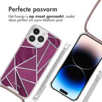 imoshion Design hoesje met koord Apple iPhone 14 Pro - Bordeaux Graphic