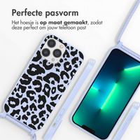 imoshion Siliconen design hoesje met koord Apple iPhone 13 Pro - Animal Lila