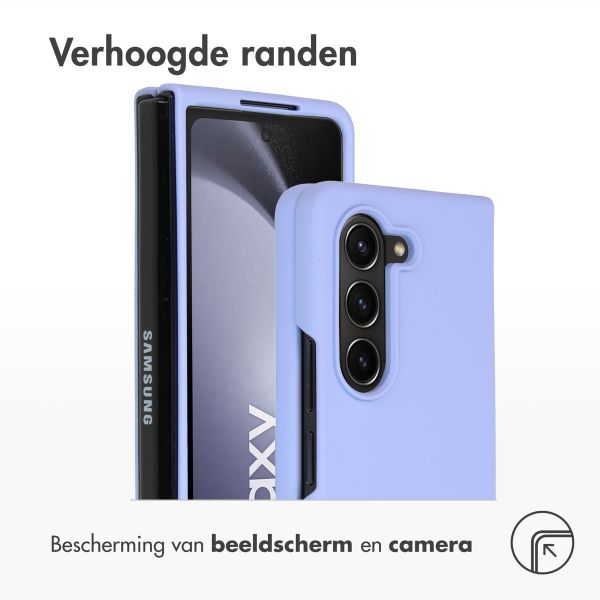 Accezz Liquid Silicone Backcover Samsung Galaxy Z Fold 5 - Paars