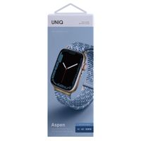 Uniq Aspen Designer Edition Braided bandje Apple Watch Series 1 t/m 9 / SE (38/40/41 mm) | Series 10 (42 mm) - Cerulean Blue