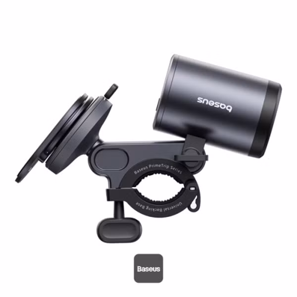 Baseus PrimeTrip 2-in-1 Telefoonhouder Fiets met Fietslamp - Magnetisch - Universeel - Cosmic Black