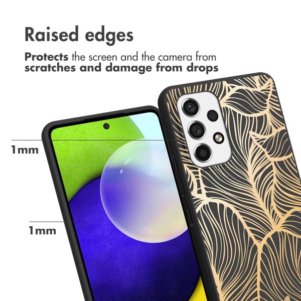 imoshion Design hoesje Samsung Galaxy A53 - Bladeren / Zwart