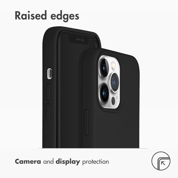 Accezz Liquid Silicone Back Cover with MagSafe Apple iPhone 13 Pro - Black