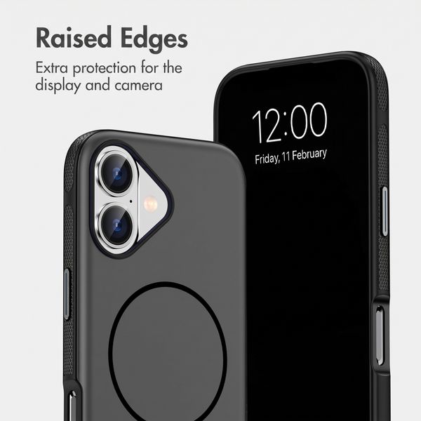 imoshion Colour Back Cover with Thin MagSafe Ring Apple iPhone 17 - Black