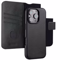 Accezz Leather Bookcase 2-in-1 met MagSafe Apple iPhone 16 Pro - Onyx Black