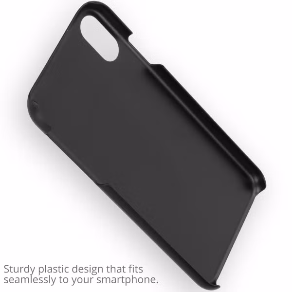 Ontwerp je eigen Apple iPhone Xr hardcase hoesje - Zwart