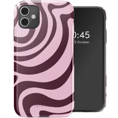 Selencia Vivid Backcover Apple iPhone 11 - Wavy Swirl Pink Plum