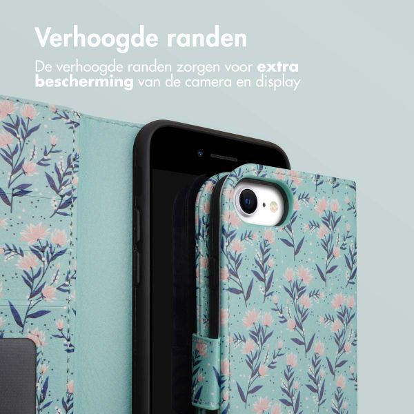 imoshion Design Bookcase iPhone SE (2022 / 2020) / 8 / 7 / 6(s) - Blue Flowers