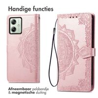 imoshion Mandala Bookcase Motorola Moto G54 - Rose Gold