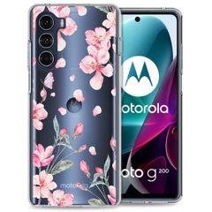 imoshion Design hoesje Motorola Moto G200 - Bloem - Roze