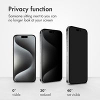 Accezz Tempered Glass Privacy Screen protector Apple iPhone 15 Pro Max