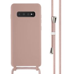 imoshion Siliconen hoesje met koord Samsung Galaxy S10 Plus - Sand Pink