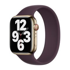 Apple Siliconen solobandje Apple Watch | 38/40/41/42 mm - Maat 7 - Dark Cherry
