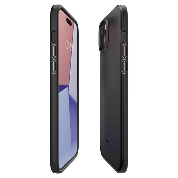 Spigen Thin Fit Backcover iPhone 15 Plus - Zwart