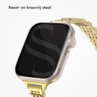 Selencia Slim Steel Jubilee Inspired schakelbandje Apple Watch Series 1 t/m 9 / SE (38/40/41 mm) | Series 10 (42 mm) - Goud