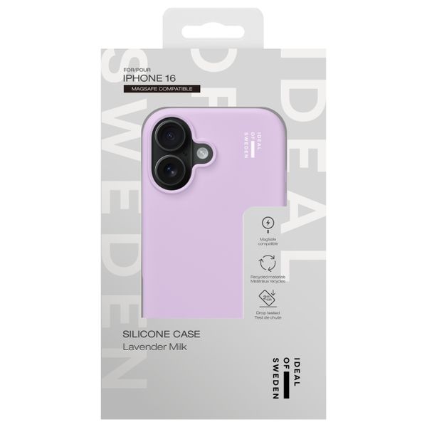 iDeal of Sweden Silicone Case met MagSafe Apple iPhone 16 - Lavender Milk