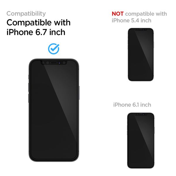 Spigen GLAStR Screenprotector iPhone 12 Pro Max - Zwart